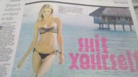 Bathing Suit Ad Imagine you are a beautiful model and get a chance to be on the front page of a local newspaper featuring a print ad on finding that perfect bikini, only to see that the wording...
